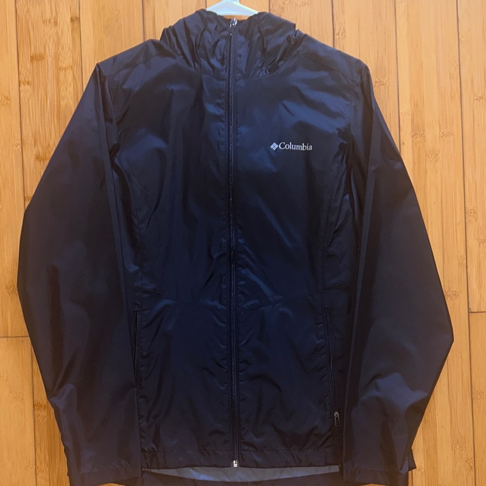 COLUMBIA BLACK RAIN JACKET